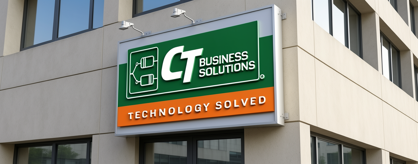CT Business Solutions Building Signage