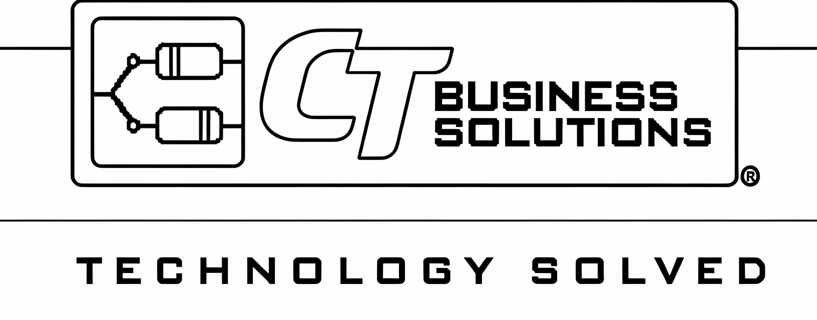 CT Business Solutions Black and White Logo