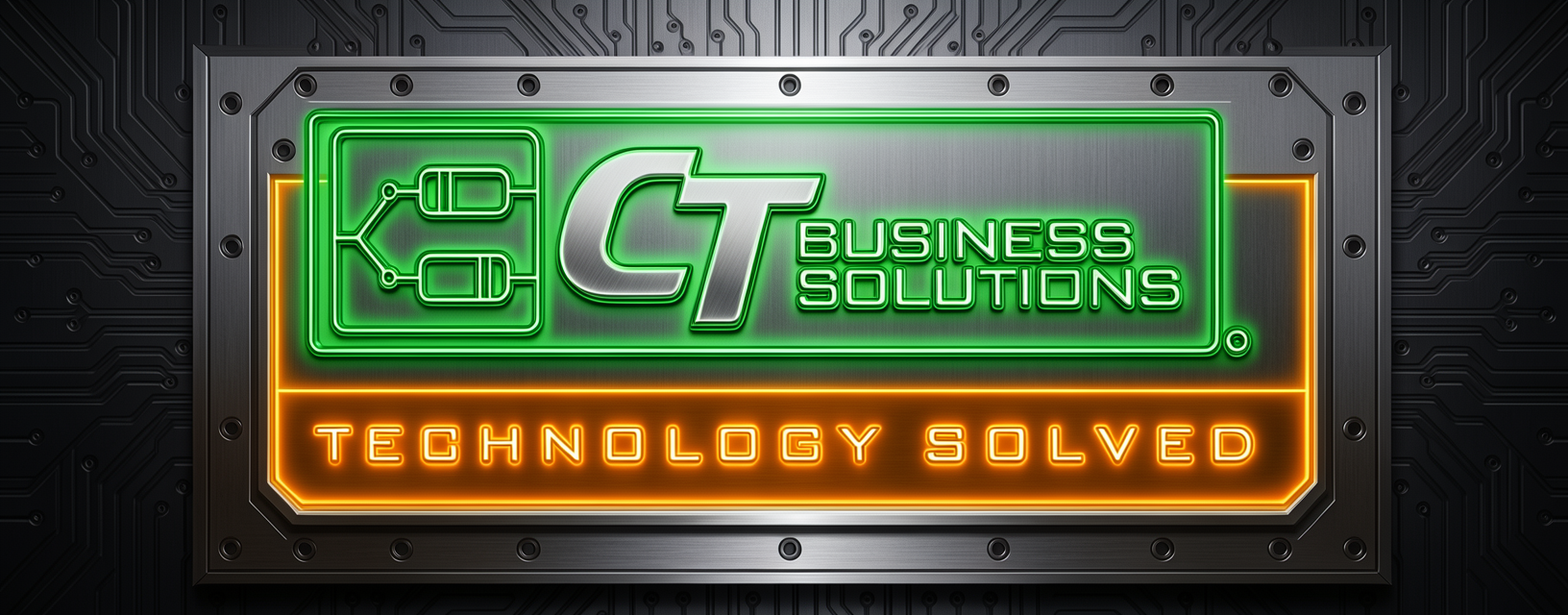 CT Business Solutions Futuristic Technology Logo