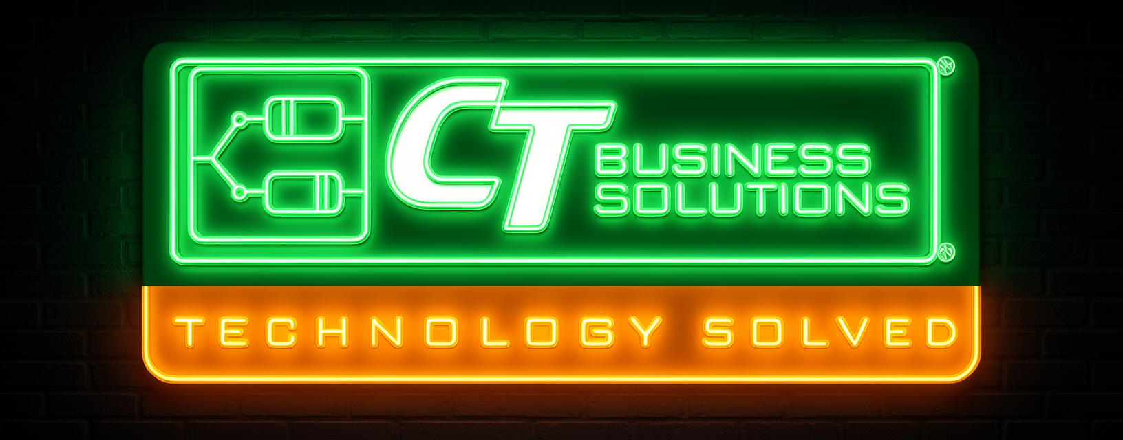 CT Business Solutions Neon Logo