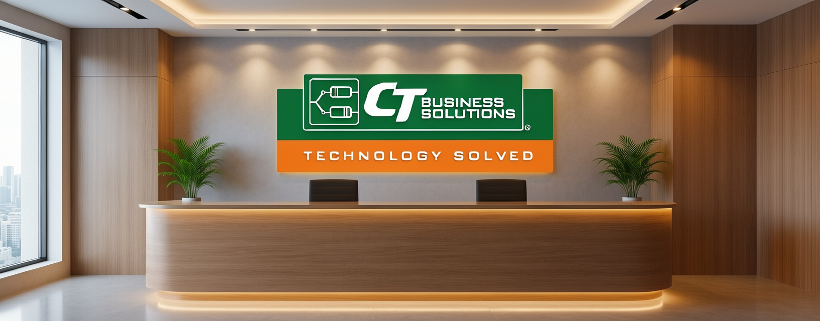 CT Business Solutions Reception Wall